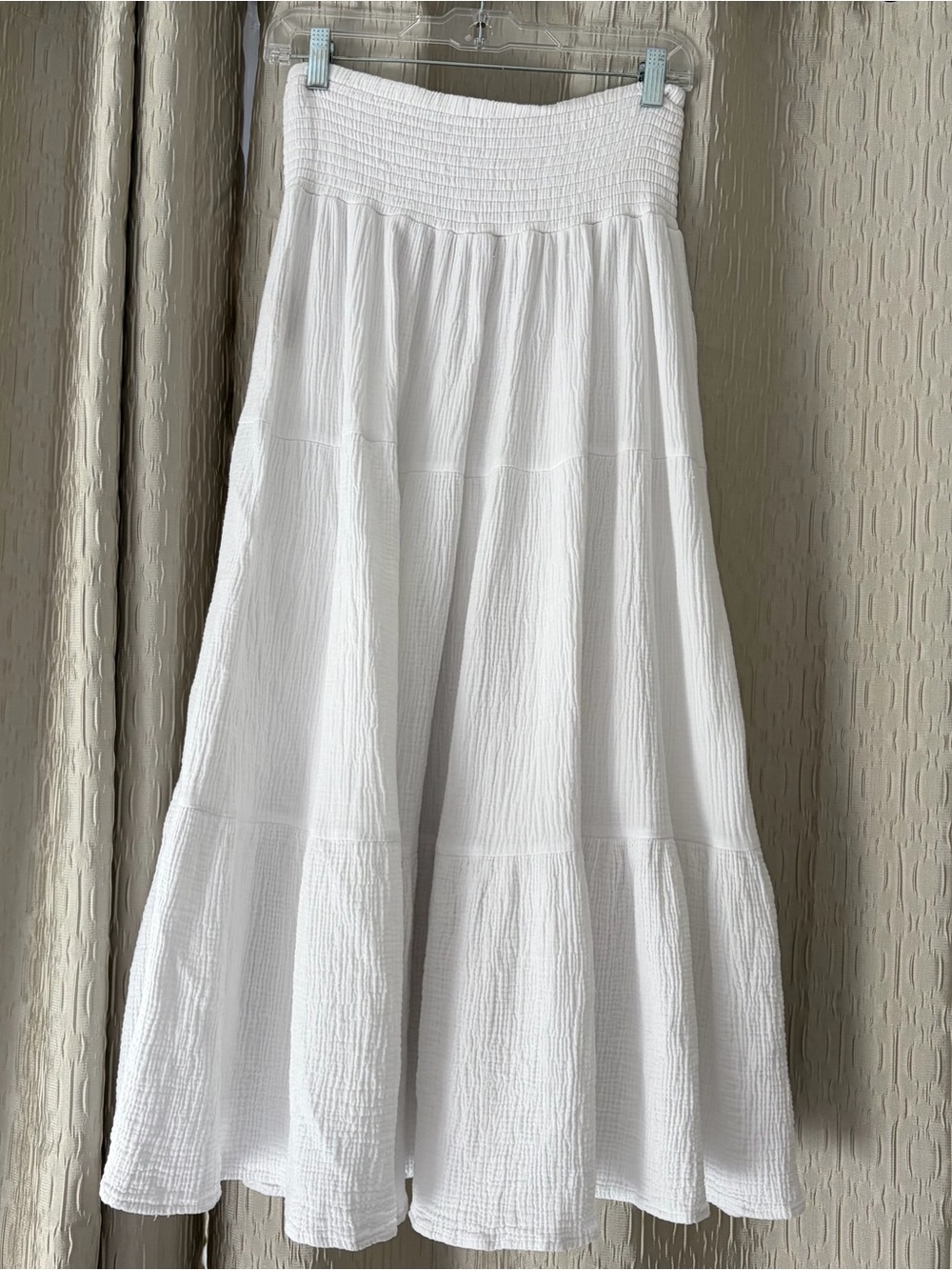 Philosophy White Tiered Maxi Skirt with Smocked Waist - Picture 4 of 4